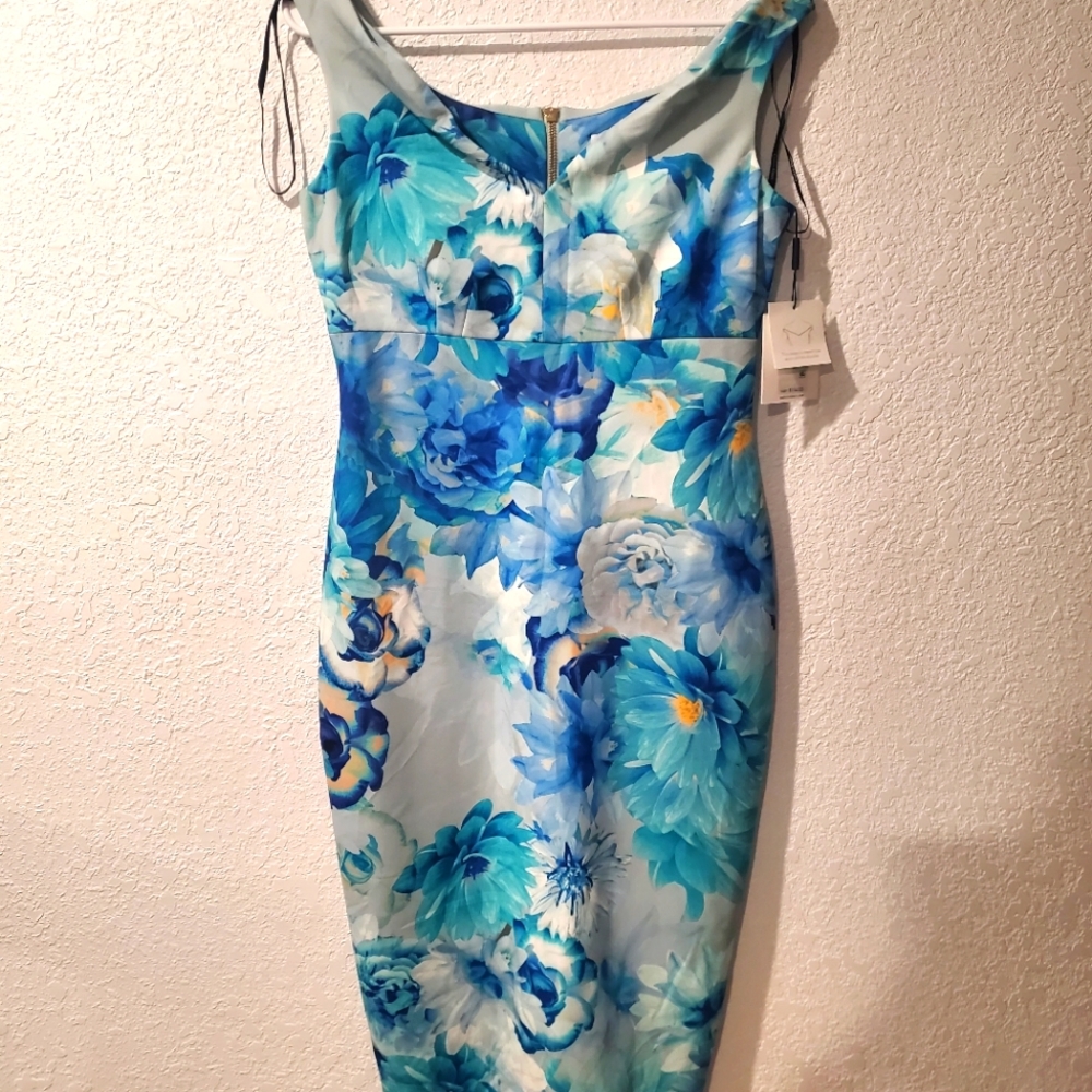 Off Shoulder Floral Midi Dress
